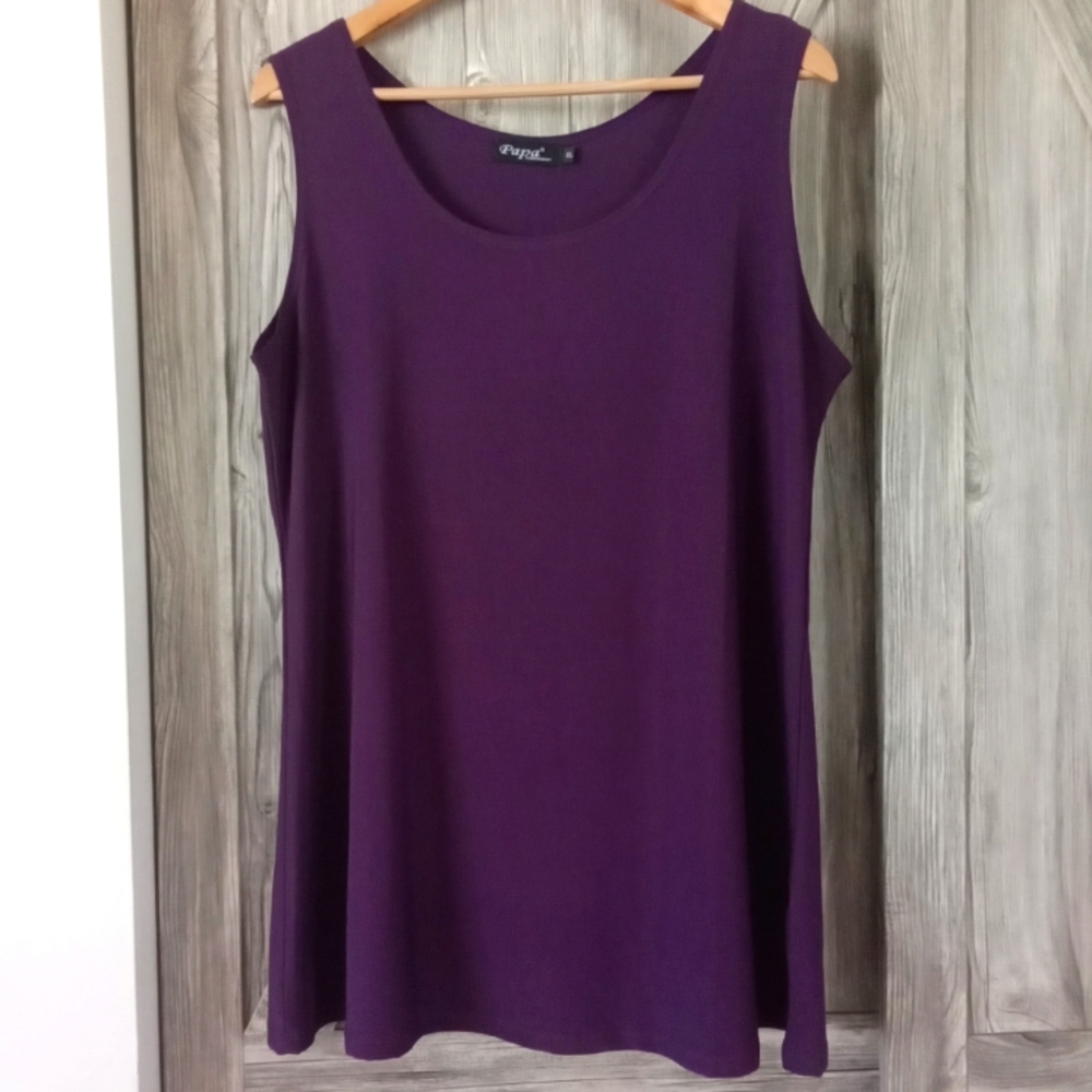 Papa Purple Knit Sleeveless Top XL